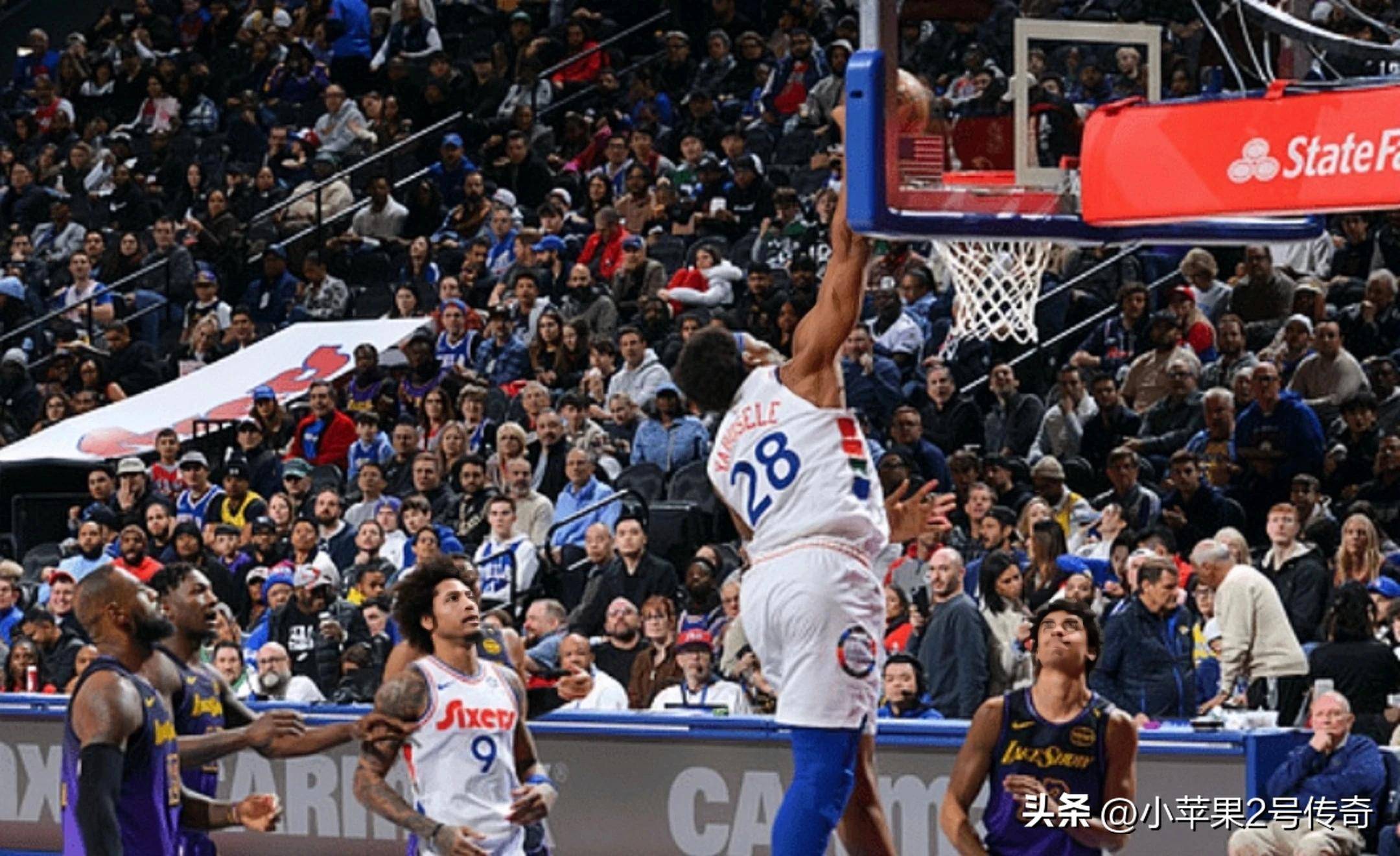 76人客场惨败湖人，系列赛落后两场的简单介绍